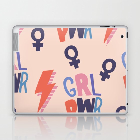 Girl Power Seamless Pattern Laptop & iPad Skin