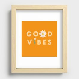 Good Vibes Daisy Recessed Framed Print