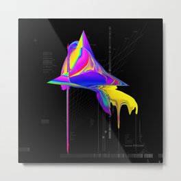 anomaly in sector KRC2496 Metal Print | Corrupt, Alien, Space, Typography, Error, Data, Graphicdesign, Absract, Triangular, Math 