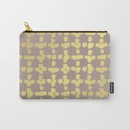 Golden Grid Carry-All Pouch