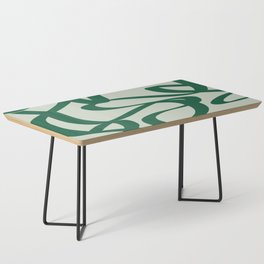 Abstract Brush Strokes Sage Coffee Table