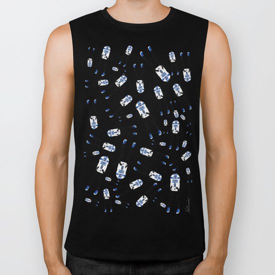 Girl R2-D2 Pattern Biker Tank