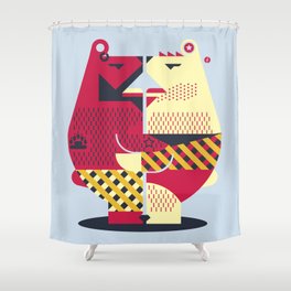 Two Bears Shower Curtain