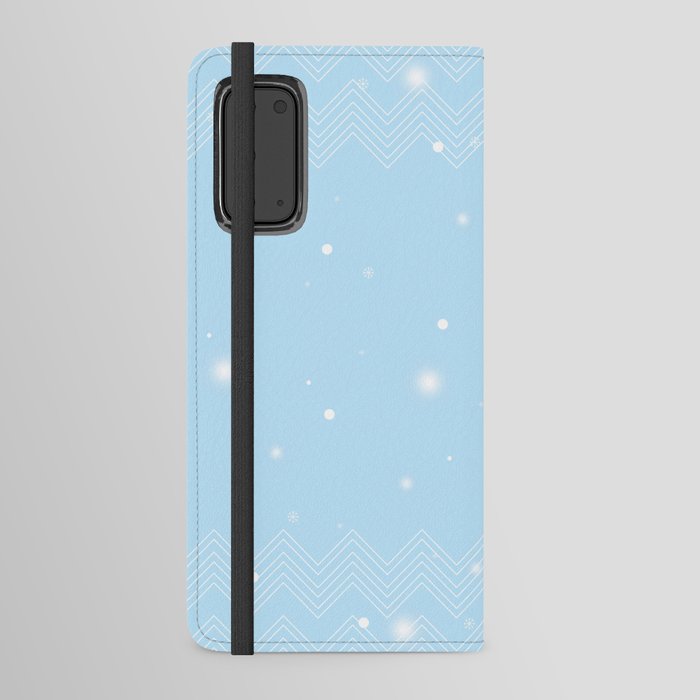 Cozy Snowy - (Light Blue) Android Wallet Case