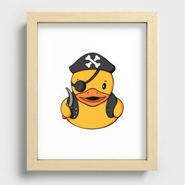 Pirate Rubber Duck Recessed Framed Print