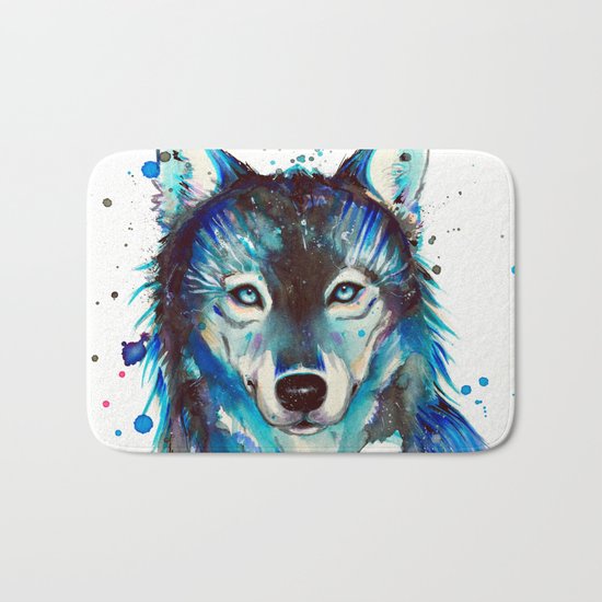 -Dark Wolf- Bath Mat