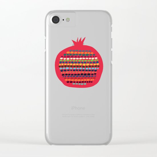 Pomegranate Clear iPhone Case