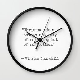 Winston Churchill Christmas quote Wall Clock