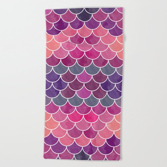 Watercolor Lovely Pattern VV Beach Towel