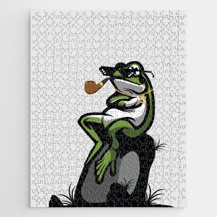 Frog chiling Jigsaw Puzzle