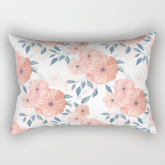 Seamless watercolor floral illustration. Rectangular Pillow
