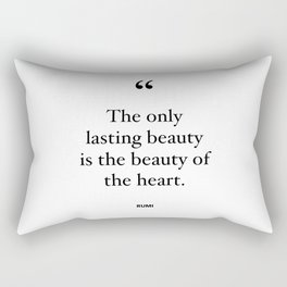 Beauty Of The Heart | Black & White Rectangular Pillow