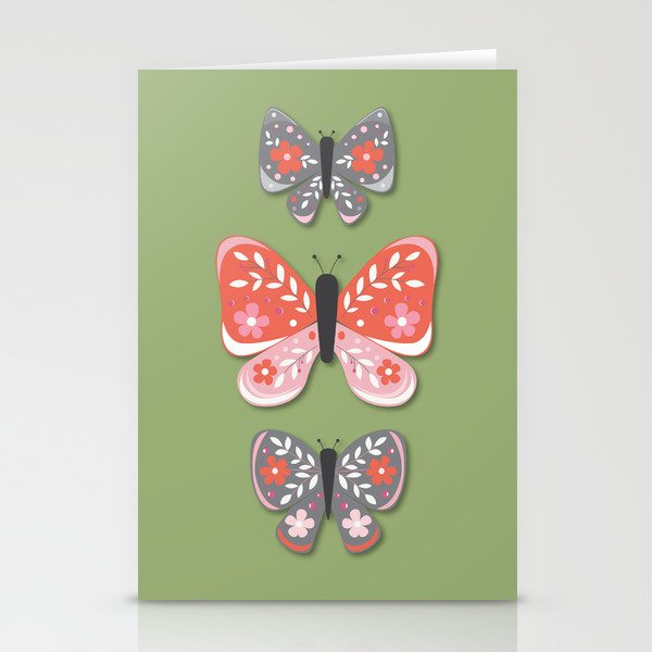 Happy Butterfly Friends Stationery Cards