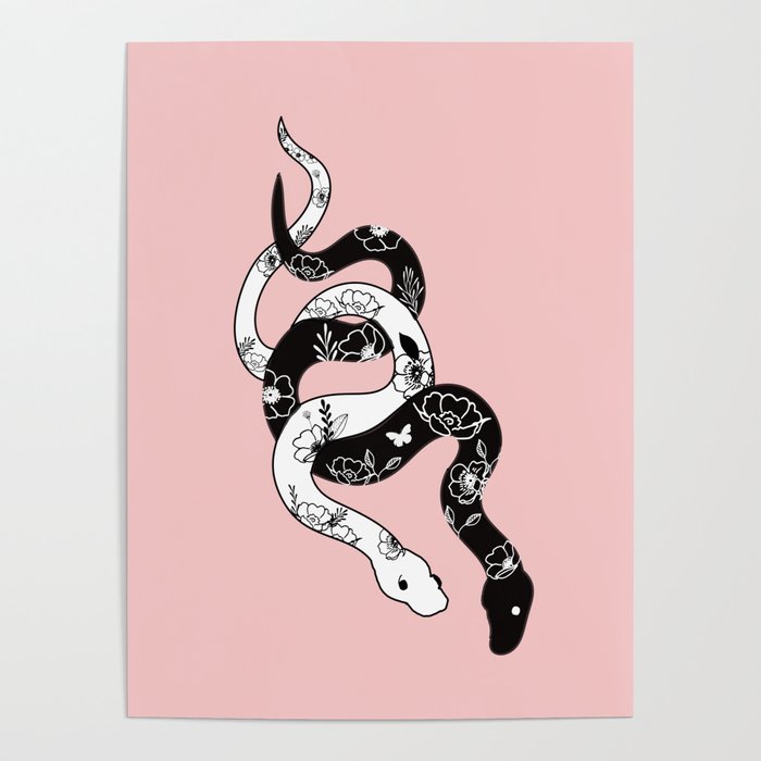 Yin and Yang Snakes Poster