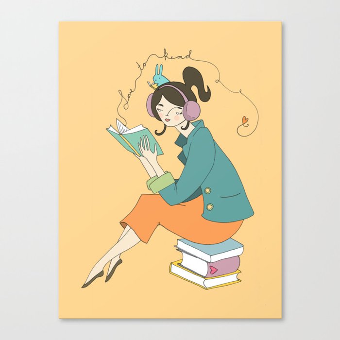 Love to Read Canvas Print