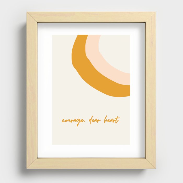 Courage, Dear Heart - Abstract Shapes Recessed Framed Print
