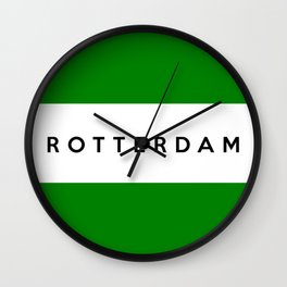 Rotterdam city Netherlands country flag name text Wall Clock