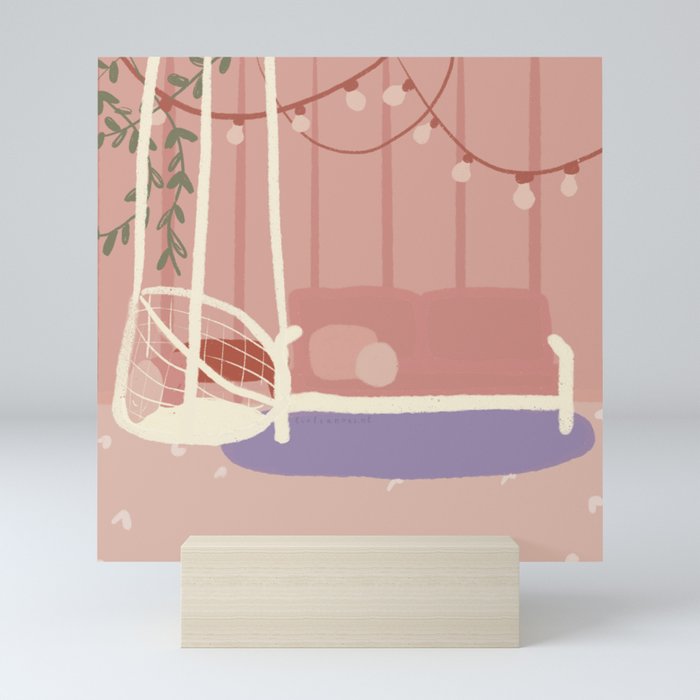 Art Print | Pink Balcony | Liefs Anoes Mini Art Print