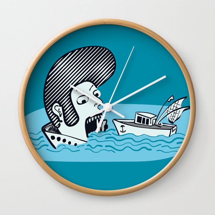 Elvis Eats Boats Wall Clock