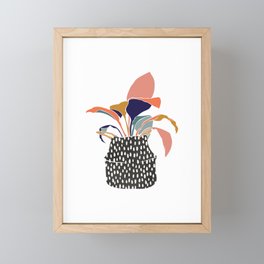 Seagrass Basket Planter Framed Mini Art Print
