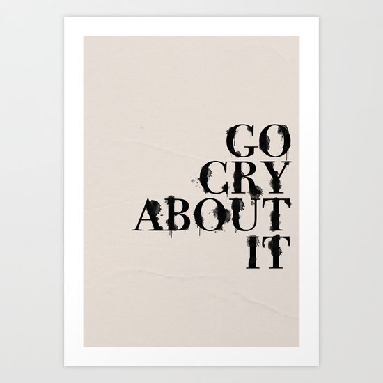 Cry Art Print