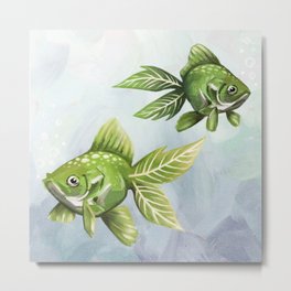 Leafy Fish Metal Print