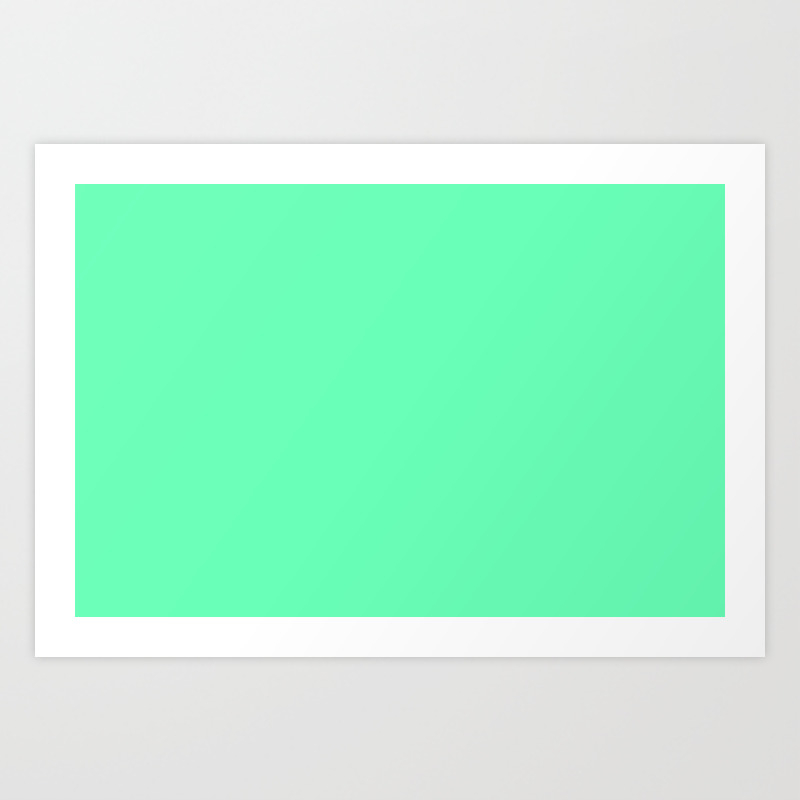 Spring Pastel Easter Green Solid Color 3 Art Print