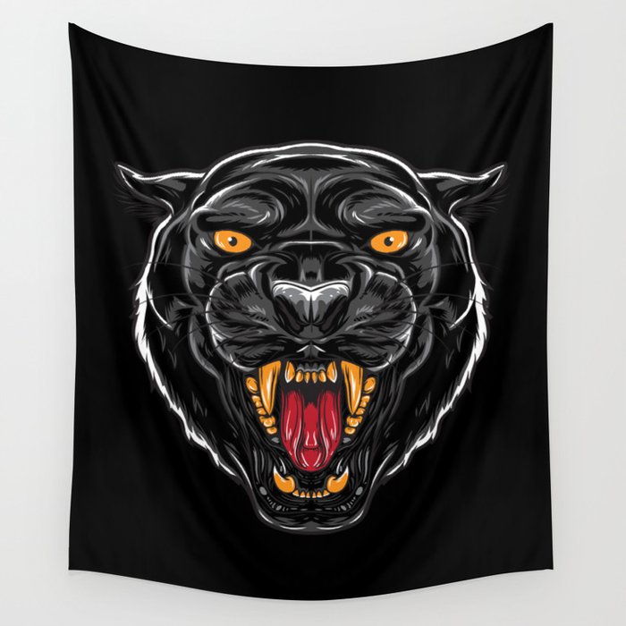 Black 2025 panther tapestry