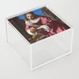 Saint Praxedis, 1655 by Johannes Vermeer Acrylic Box