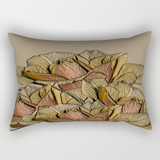 Elegant Copper and Bronze Roses Rectangular Pillow