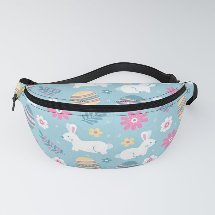 Happy Easter Rabbit Floral Collection Fanny Pack