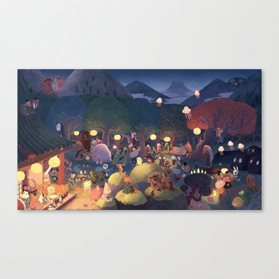 Yokai Party Canvas Print