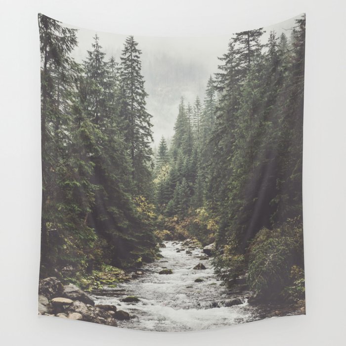 Mountain creek - Landscape and Nature Photography Wall Tapestry