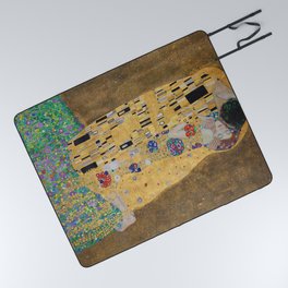 Gustav Klimt, The Kiss (Lovers), 1908 - Reproduction under Belvedere, Vienna, Creative Commons License CC BY-SA 4.0 Picnic Blanket
