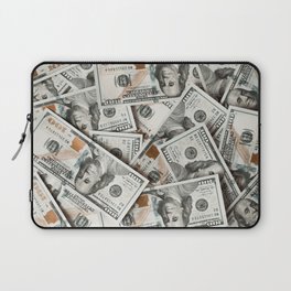Money background of one hundred dollar bills Laptop Sleeve