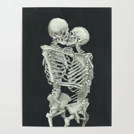 Valentine's Day Gift: Skeleton Kiss Poster
