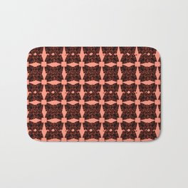 Geometric dark orange and small repeat Bath Mat | Mosaic, Shapes, Graphicdesign, Design, Black, Square, Orange, Abstract, Aztec, Sharp 