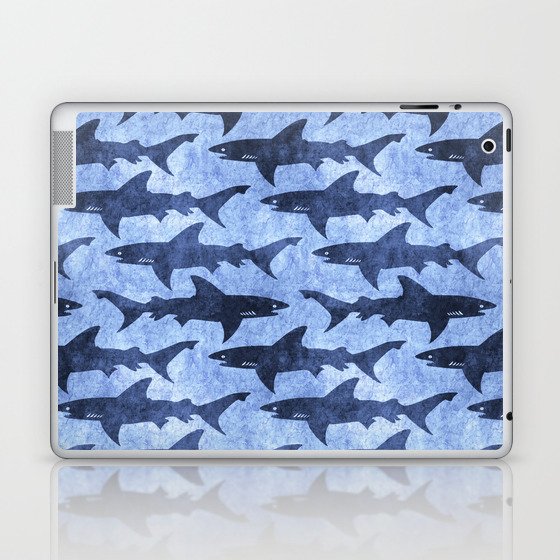 Blue Ocean Shark Laptop & iPad Skin