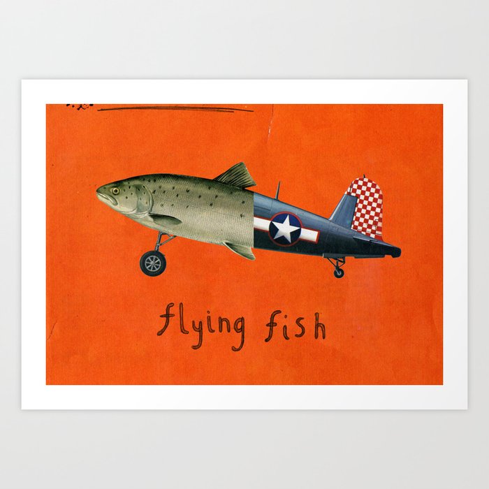 flying fish Art Print