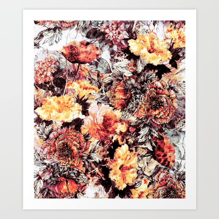 RPE FLORAL ABSTRACT Art Print