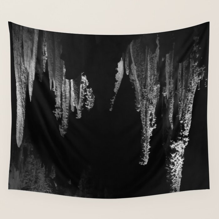 Caverns in Black and White Wall Tapestry by Artistallen Society6