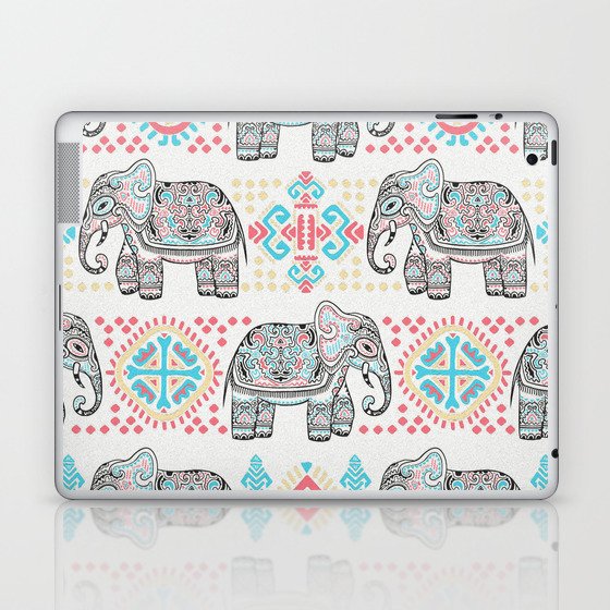 Elephant Parade,  Boho Pattern Laptop & iPad Skin