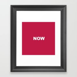 NOW BARBERRY RED COLOR Framed Art Print
