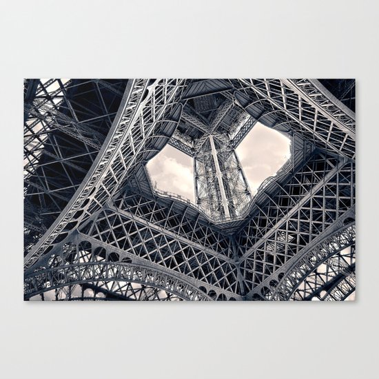 Eiffel Steel Canvas Print