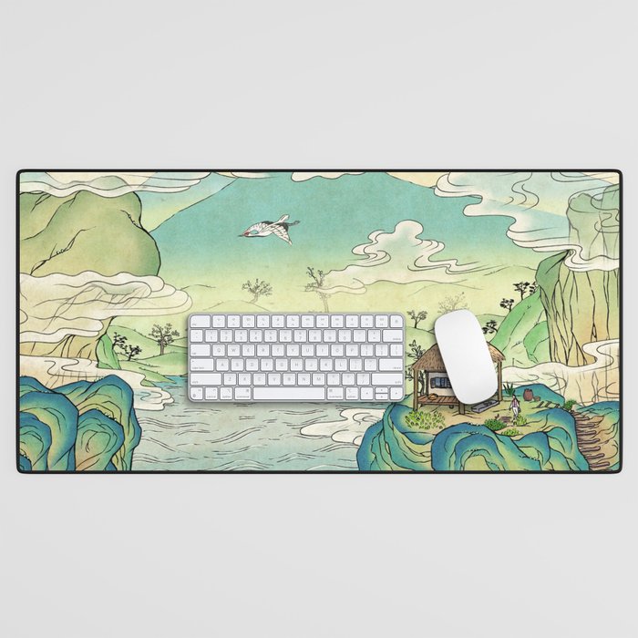 Minhwa: Peach Paradise C Type Desk Mat