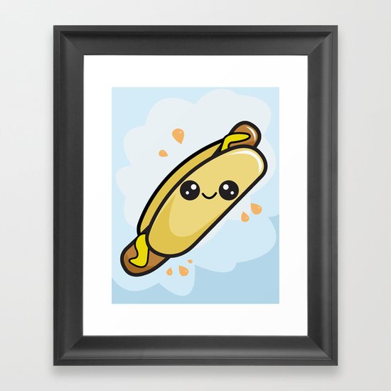 Hot Dog Framed Art Print