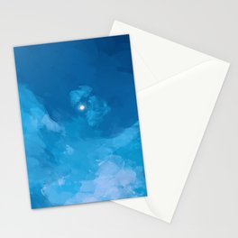 Evening Sky | Painted Brush Sky Design Stationery Card