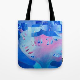Mousehole Memories - Colourful Painting of Harbour and Fishing Boats in Cornwall Tote Bag