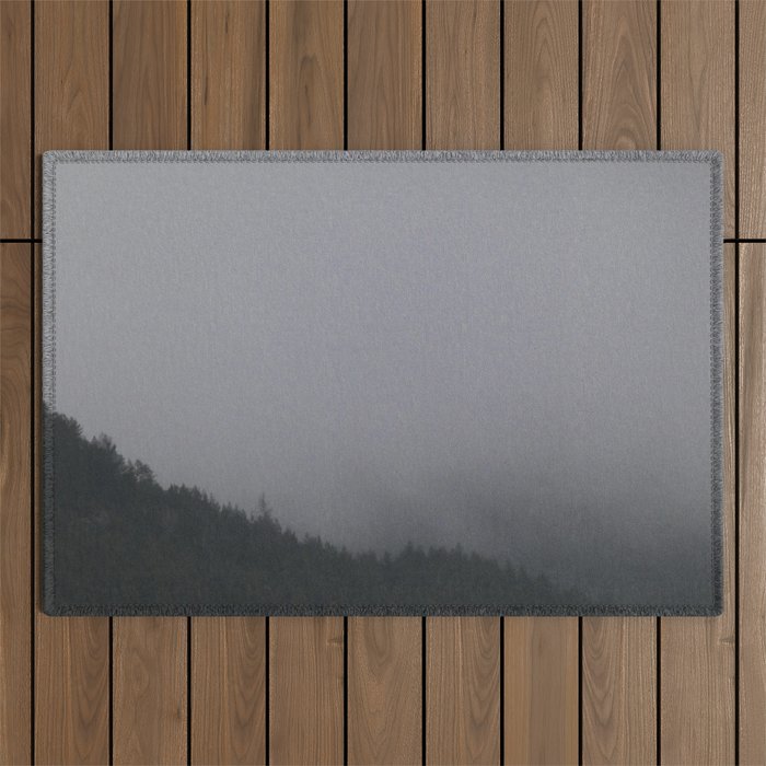 Another Misty Evening on the Mountains  Outdoor Rug