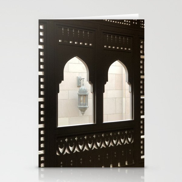 Windows at mosque, Oman photography series, no. 3 Stationery Cards